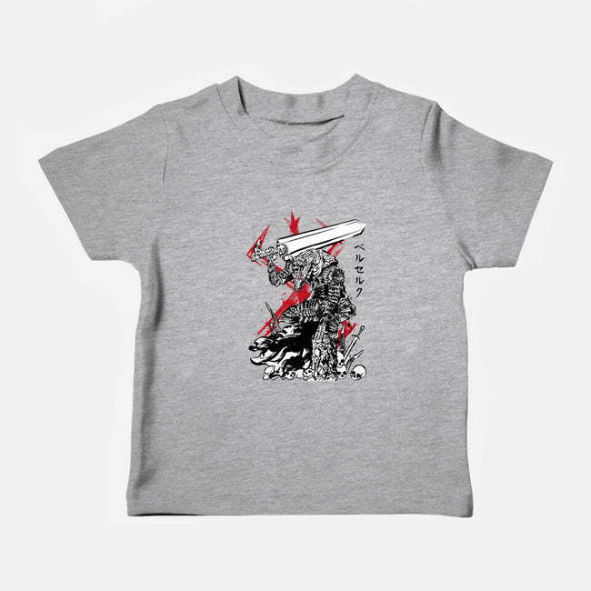 Lone Swordsman Sumi-e-baby basic tee-DrMonekers