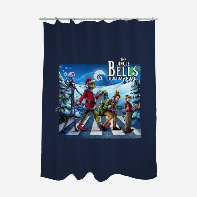 The Jingle Bells-none polyester shower curtain-daobiwan