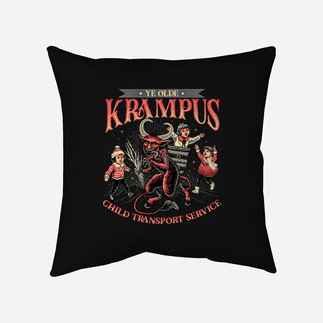 Krampus Christmas-none removable cover throw pillow-momma_gorilla