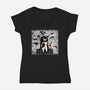 Wednesday Graffiti-womens v-neck tee-Millersshoryotombo