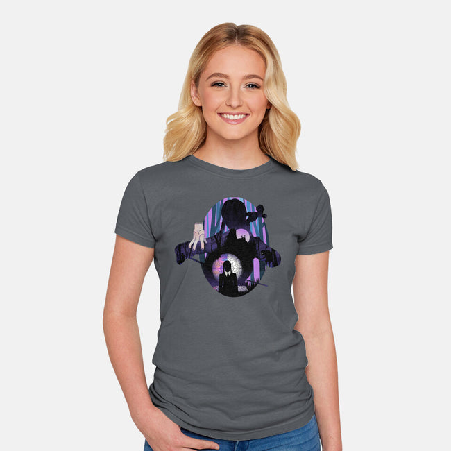 Nevermore Night-womens fitted tee-dandingeroz