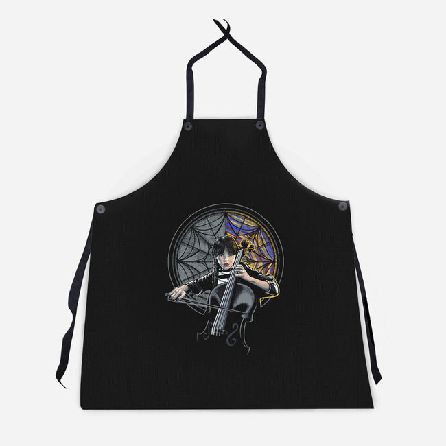 Wednesday And The Cello-unisex kitchen apron-Bezao Abad