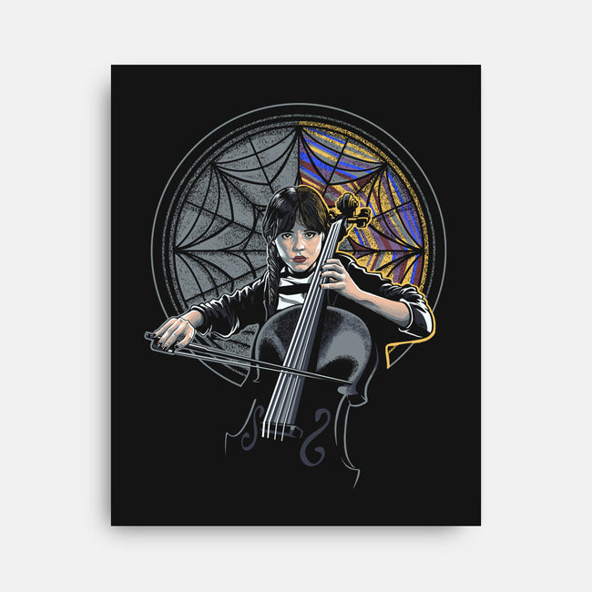 Wednesday And The Cello-none stretched canvas-Bezao Abad