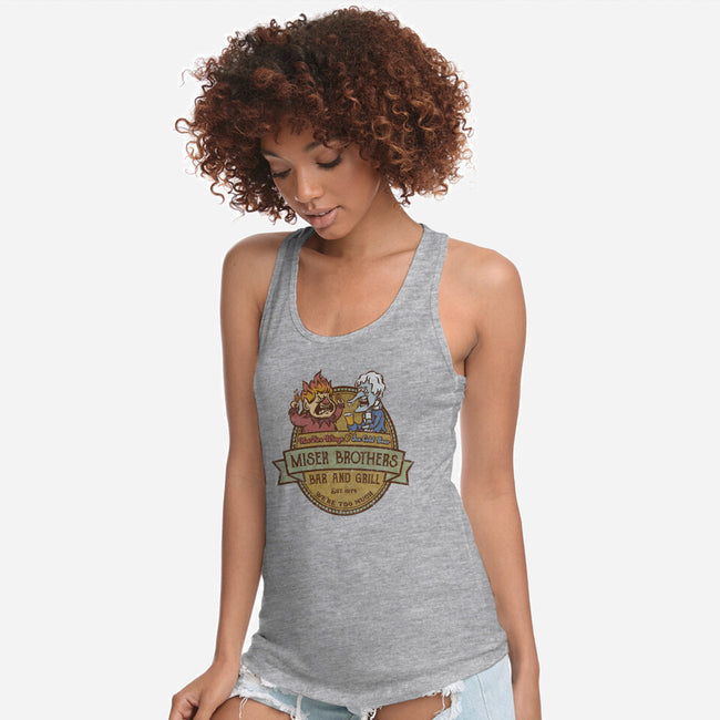 Miser Brothers Bar And Grill-womens racerback tank-kg07