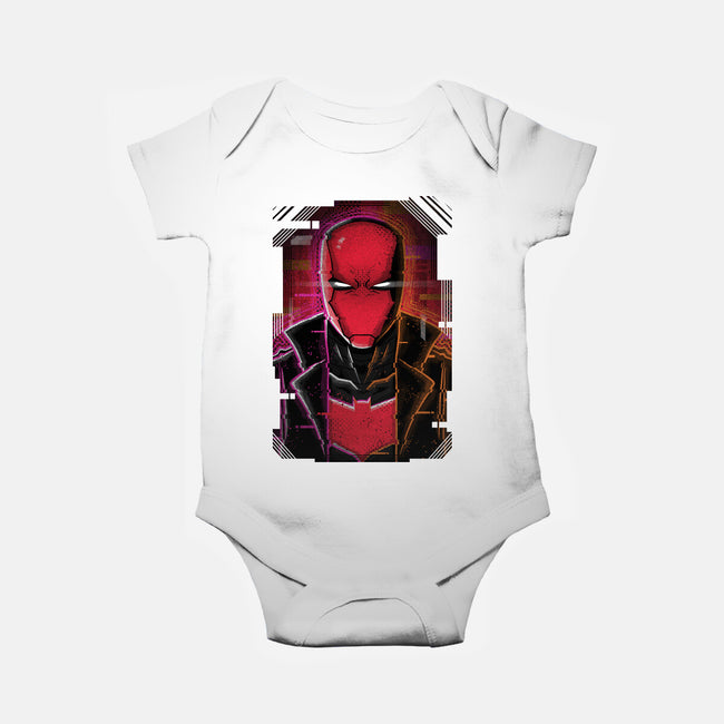 Red Hood Glitch-baby basic onesie-danielmorris1993