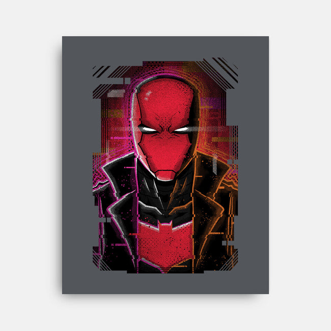 Red Hood Glitch-none stretched canvas-danielmorris1993