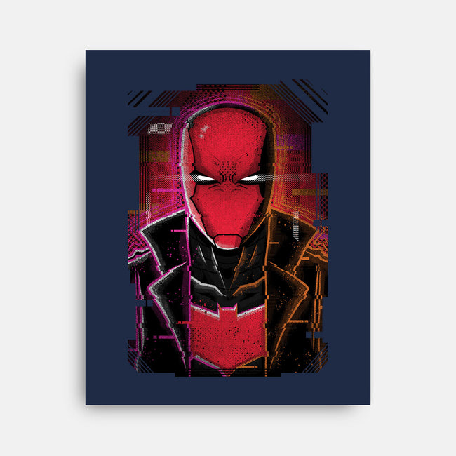 Red Hood Glitch-none stretched canvas-danielmorris1993