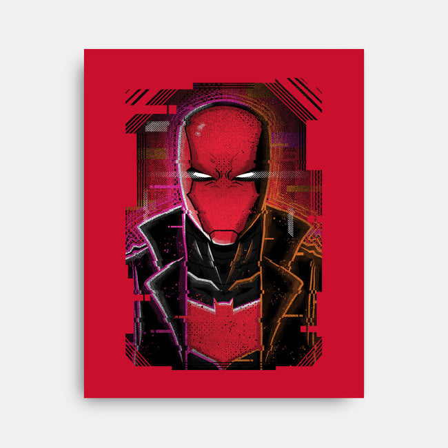Red Hood Glitch-none stretched canvas-danielmorris1993