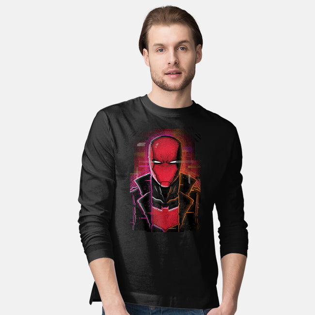 Red Hood Glitch-mens long sleeved tee-danielmorris1993