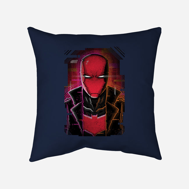Red Hood Glitch-none removable cover w insert throw pillow-danielmorris1993