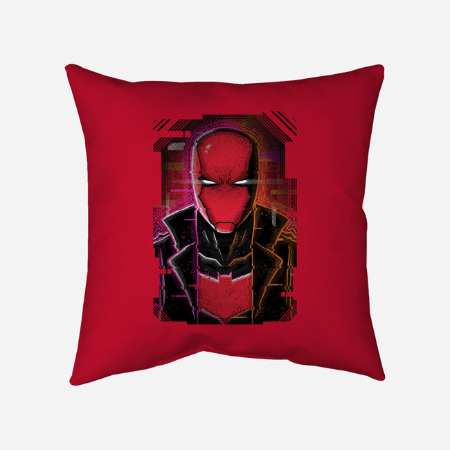 Red Hood Glitch-none removable cover w insert throw pillow-danielmorris1993