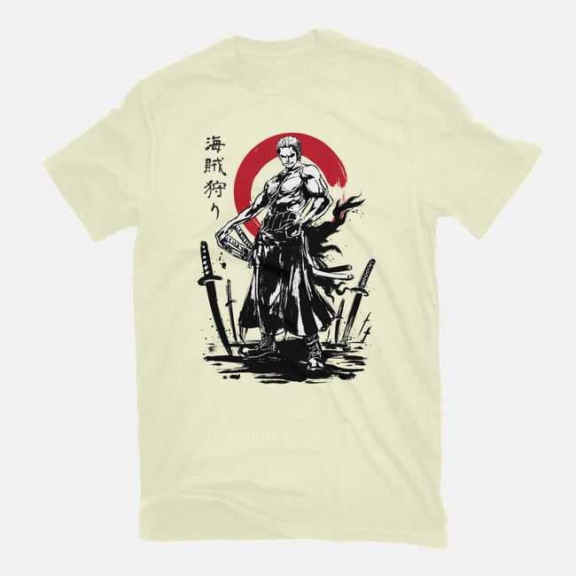 Pirate Hunter Swordsman Sumi-e-mens basic tee-DrMonekers