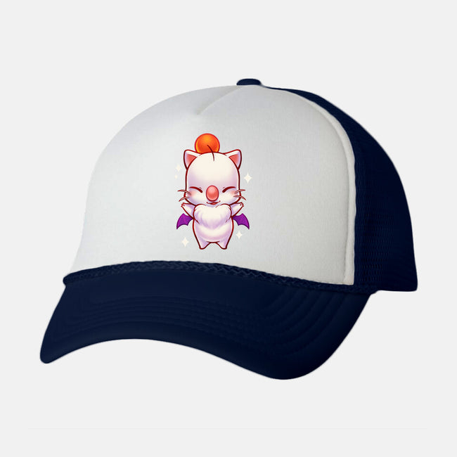 Cute Moogle Hug-unisex trucker hat-BlancaVidal