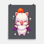 Cute Moogle Hug-none matte poster-BlancaVidal