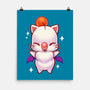 Cute Moogle Hug-none matte poster-BlancaVidal