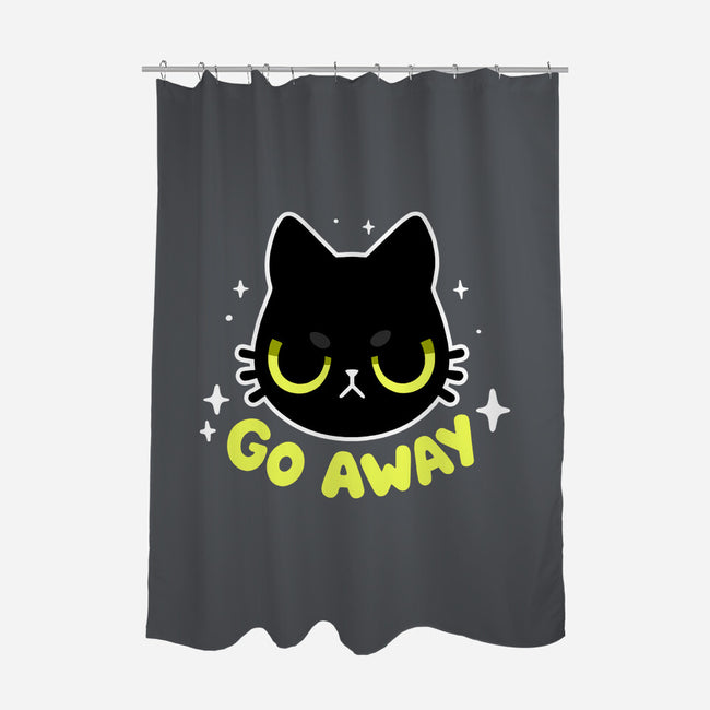 Sassy Cat-none polyester shower curtain-BlancaVidal