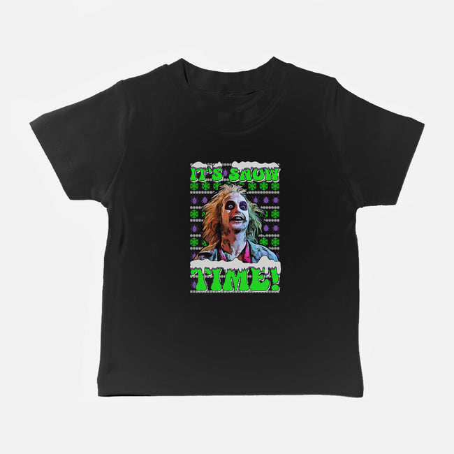 It's Snow Time-baby basic tee-goodidearyan