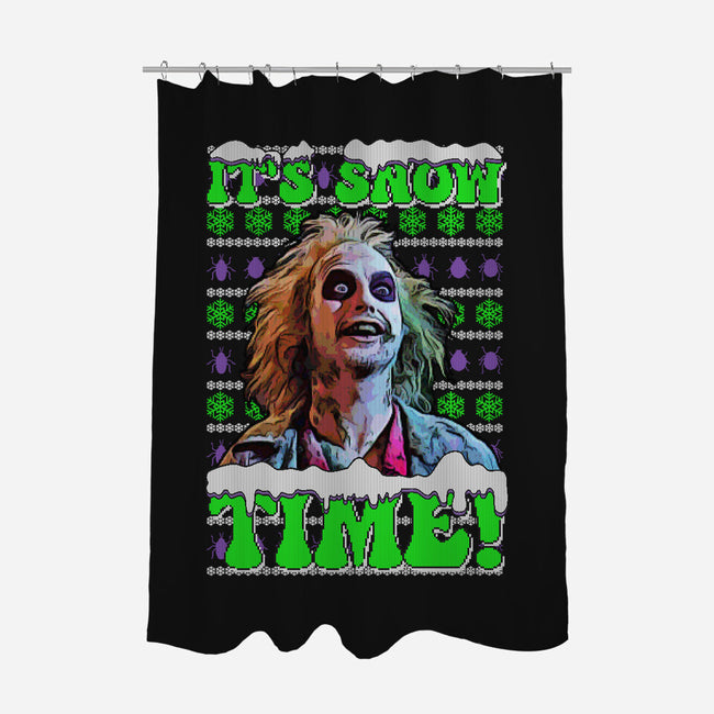 It's Snow Time-none polyester shower curtain-goodidearyan