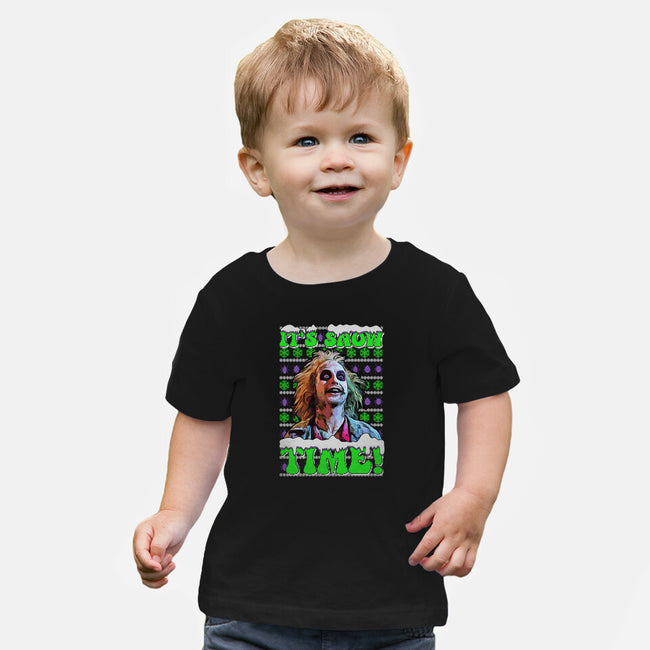 It's Snow Time-baby basic tee-goodidearyan