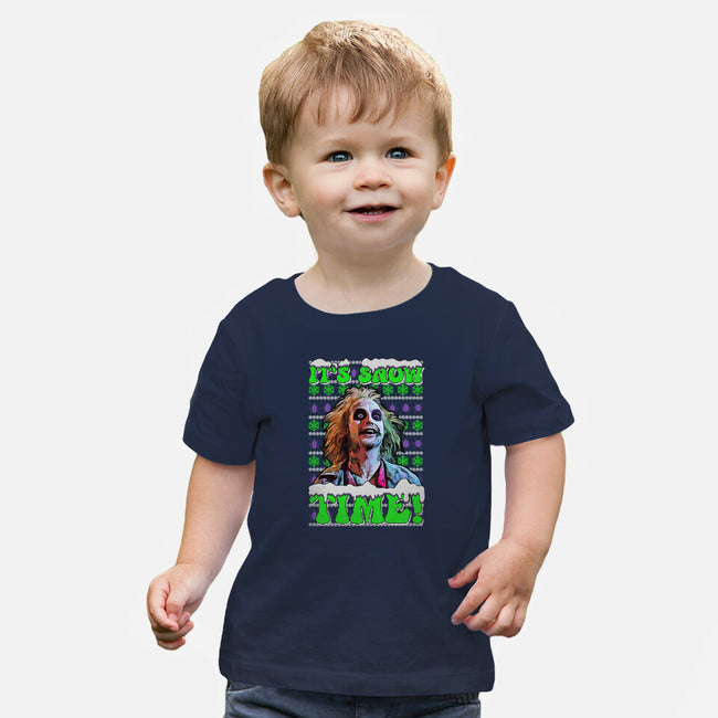 It's Snow Time-baby basic tee-goodidearyan
