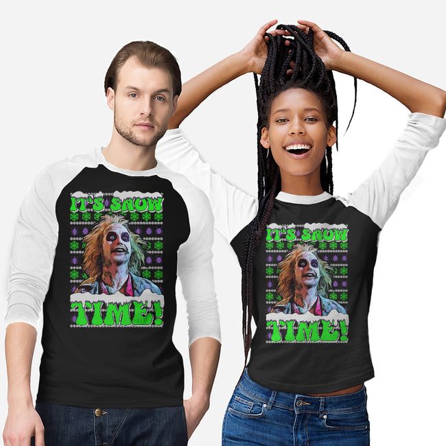 It's Snow Time-unisex baseball tee-goodidearyan