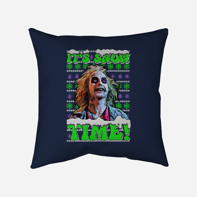 It's Snow Time-none removable cover w insert throw pillow-goodidearyan