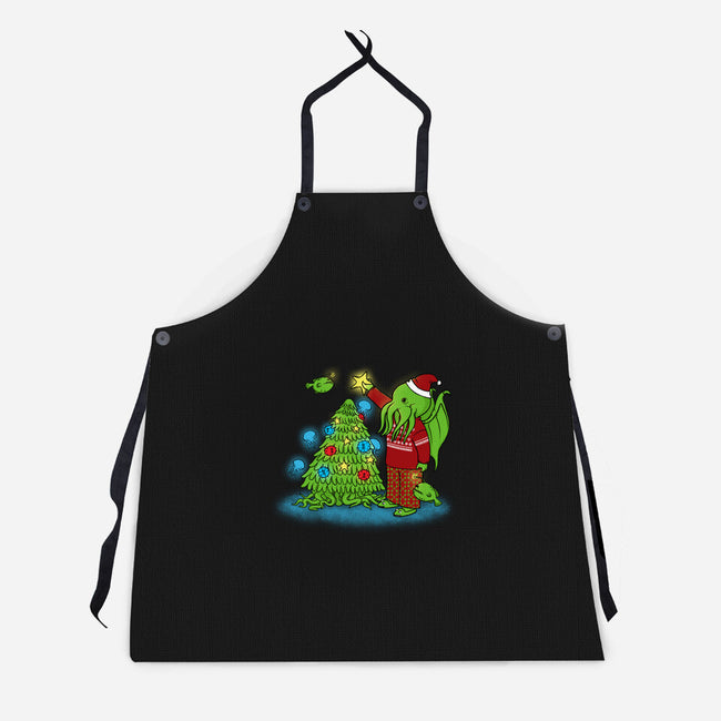 R'lyeh Christmas-unisex kitchen apron-pigboom
