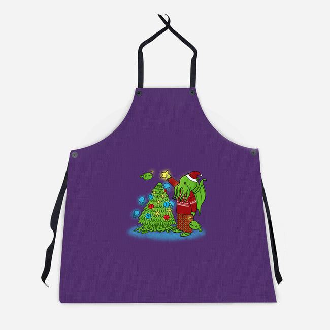 R'lyeh Christmas-unisex kitchen apron-pigboom