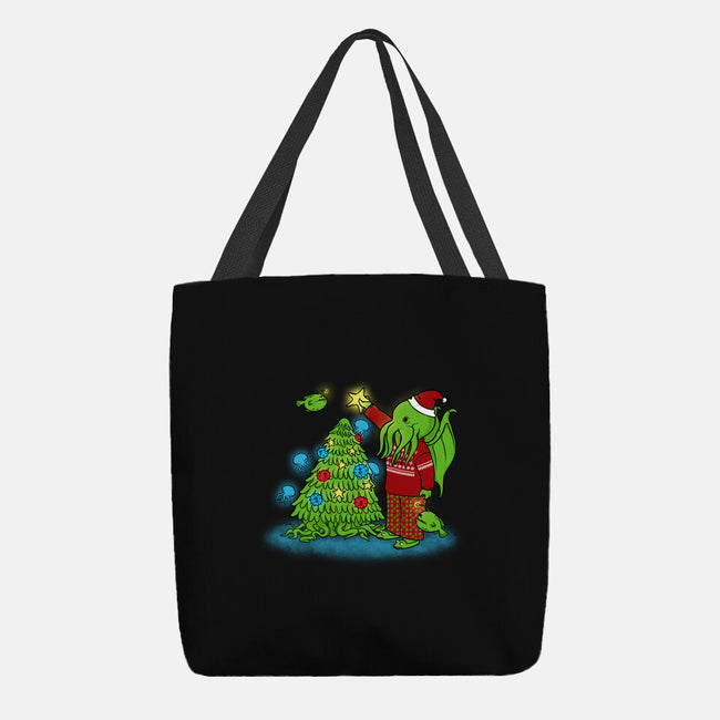 R'lyeh Christmas-none basic tote bag-pigboom