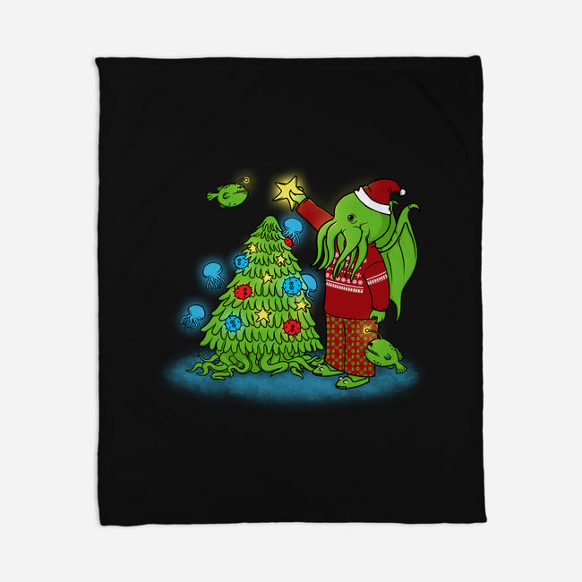 R'lyeh Christmas-none fleece blanket-pigboom