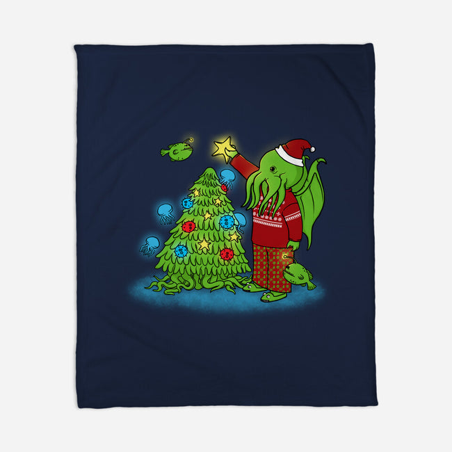 R'lyeh Christmas-none fleece blanket-pigboom