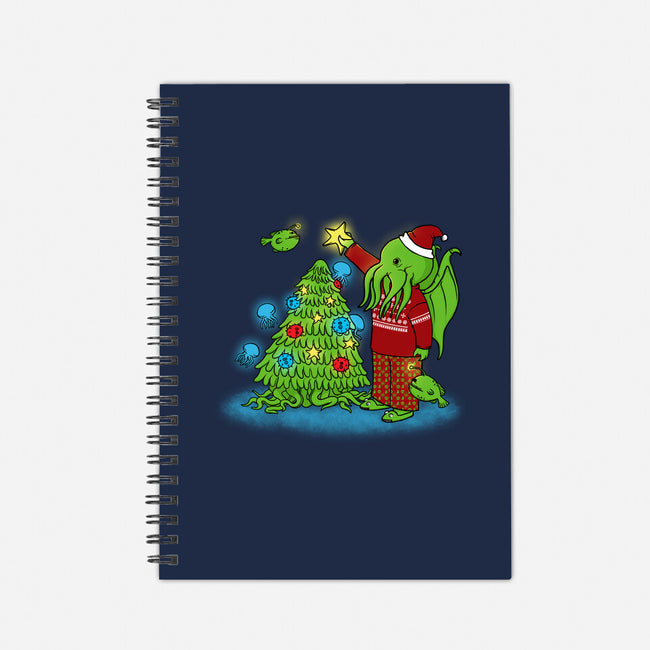 R'lyeh Christmas-none dot grid notebook-pigboom
