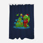 R'lyeh Christmas-none polyester shower curtain-pigboom