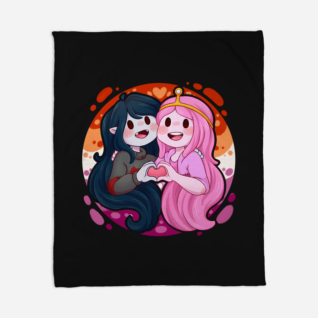 Vampire And Princess-none fleece blanket-Zaia Bloom