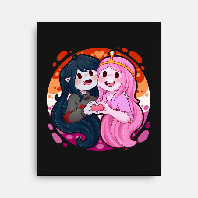 Vampire And Princess-none stretched canvas-Zaia Bloom