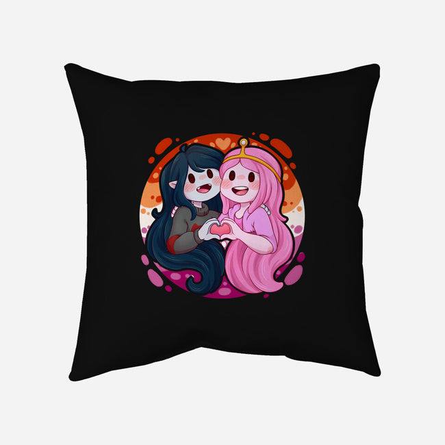 Vampire And Princess-none removable cover w insert throw pillow-Zaia Bloom