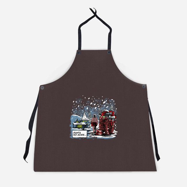 Santa No More-unisex kitchen apron-zascanauta