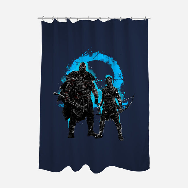 Ragnarok Storm-none polyester shower curtain-kharmazero