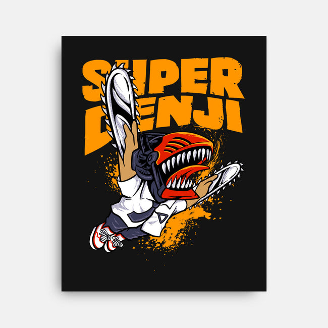 Flying Chainsawman-none stretched canvas-spoilerinc