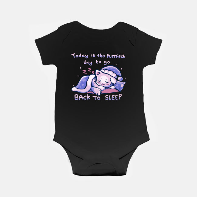 Purrfect Day For Sleep-baby basic onesie-TechraNova
