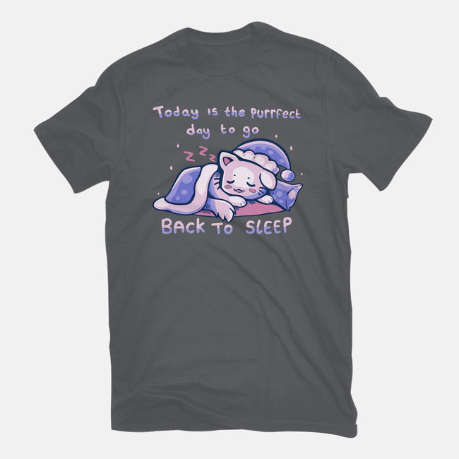 Purrfect Day For Sleep-mens basic tee-TechraNova