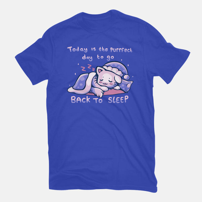 Purrfect Day For Sleep-mens basic tee-TechraNova