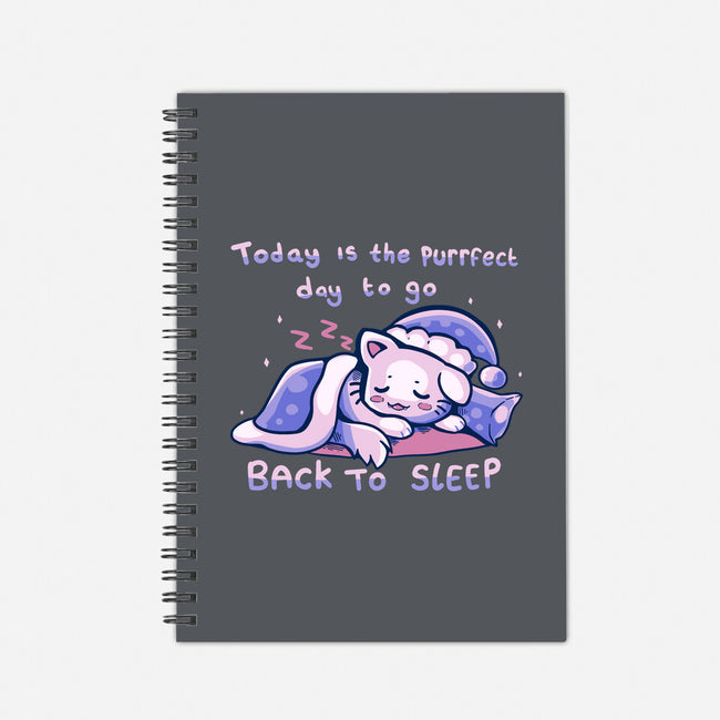 Purrfect Day For Sleep-none dot grid notebook-TechraNova