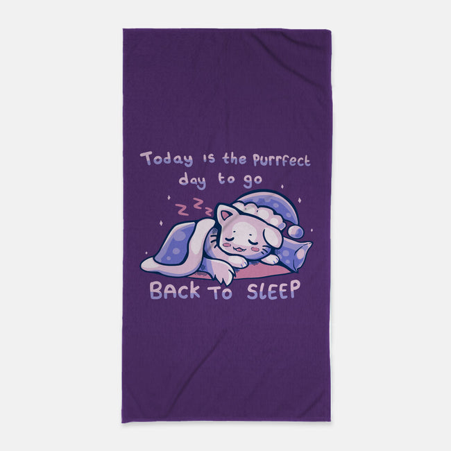 Purrfect Day For Sleep-none beach towel-TechraNova