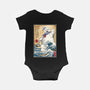 Marshmallow Man In Japan-baby basic onesie-DrMonekers