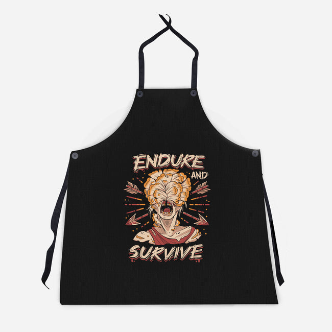 Endure And Survive-unisex kitchen apron-Zaia Bloom