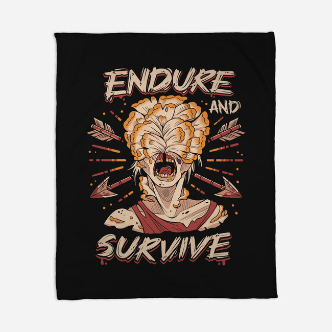 Endure And Survive-none fleece blanket-Zaia Bloom