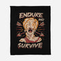Endure And Survive-none fleece blanket-Zaia Bloom
