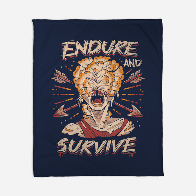 Endure And Survive-none fleece blanket-Zaia Bloom