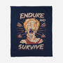 Endure And Survive-none fleece blanket-Zaia Bloom